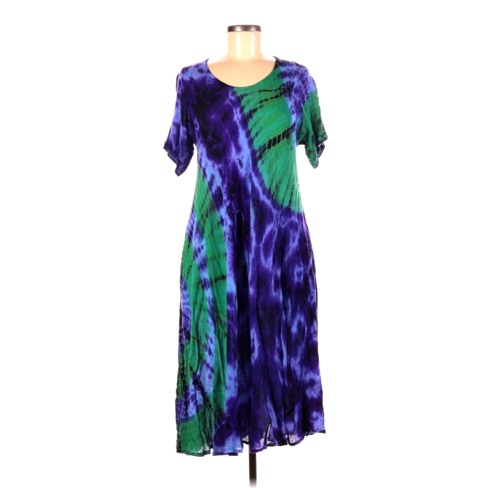 Advance Apparels Tie Dye Dress Boho Hippie Festival Baggy "One Size" XL